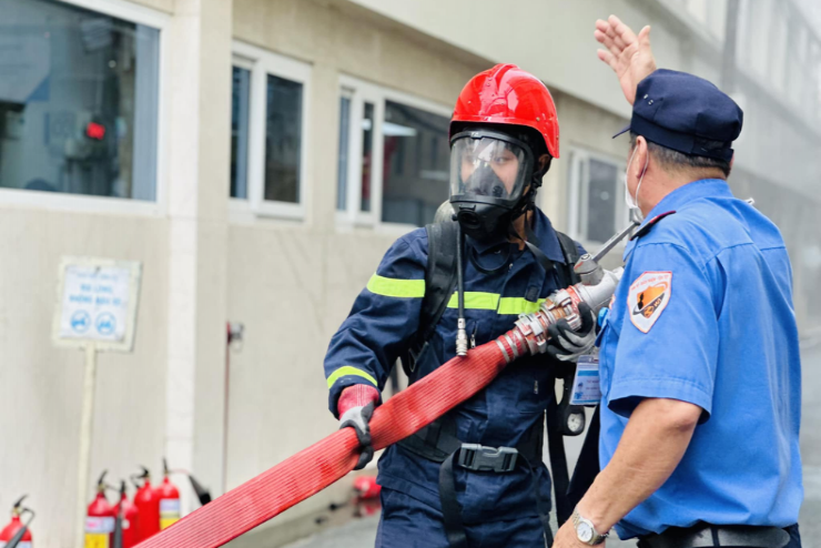 Bệnh viện Mỹ Đức diễn tập phòng cháy chữa cháy 2023